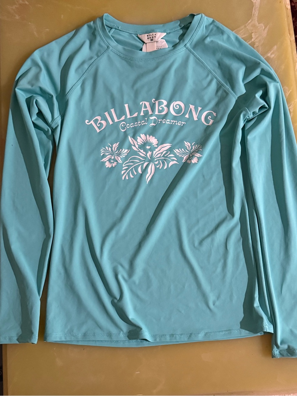 Billabong Women's Long Sleeve Rash Guard - Aqua Blue